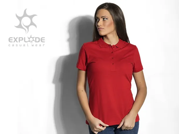 UNA women’s jersey polo shirt - EXPLODE Red