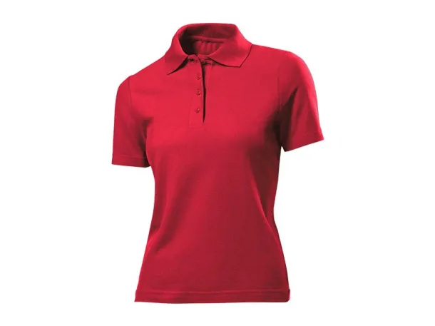 UNA women’s jersey polo shirt - EXPLODE Red