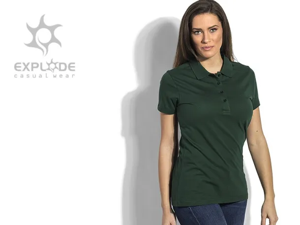 UNA women’s jersey polo shirt - EXPLODE Green