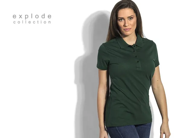 UNA women’s jersey polo shirt - EXPLODE Green