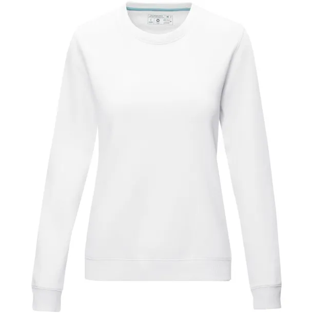 Jasper women’s GOTS organic GRS recycled crewneck sweater - Elevate NXT White