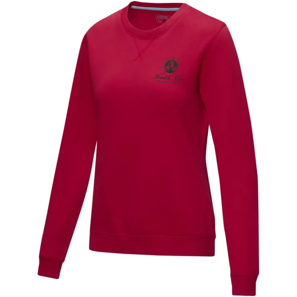 Jasper women’s GOTS organic GRS recycled crewneck sweater - Elevate NXT Red