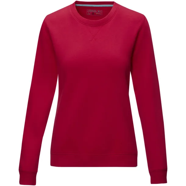 Jasper women’s GOTS organic GRS recycled crewneck sweater - Elevate NXT Red