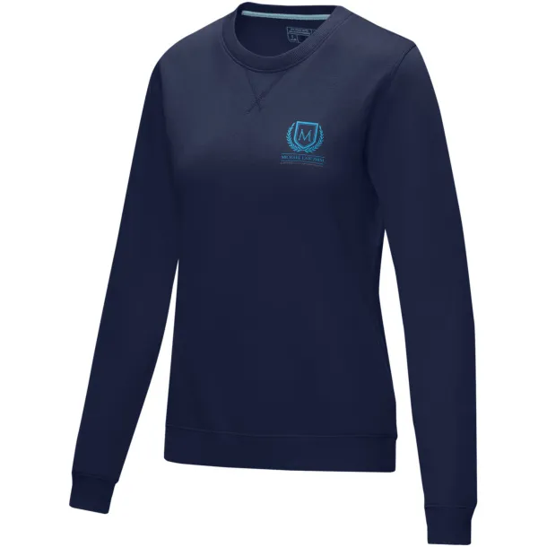 Jasper women’s GOTS organic GRS recycled crewneck sweater - Elevate NXT Navy Blue