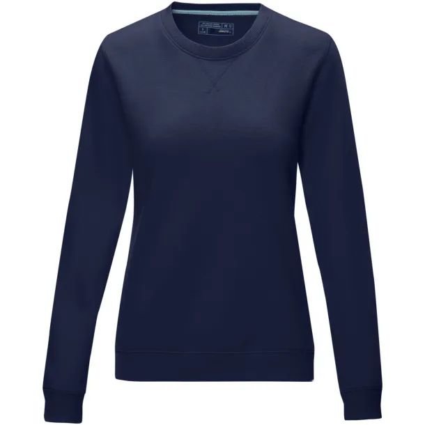 Jasper women’s GOTS organic GRS recycled crewneck sweater - Elevate NXT Navy Blue