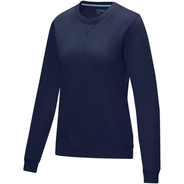 Jasper women’s GOTS organic GRS recycled crewneck sweater - Elevate NXT Navy Blue