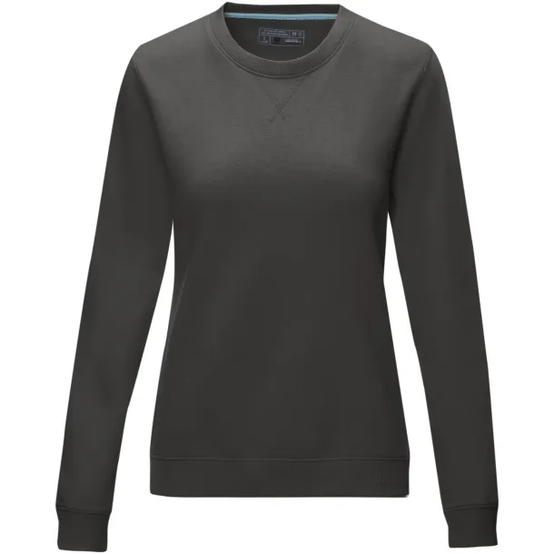 Jasper women’s GOTS organic GRS recycled crewneck sweater - Elevate NXT Storm grey