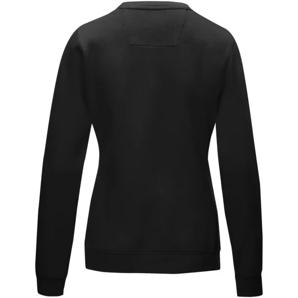 Jasper women’s GOTS organic GRS recycled crewneck sweater - Elevate NXT Solid black