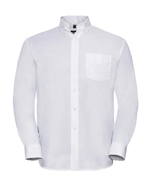  Oxford Shirt LS - Russell Collection Bijela