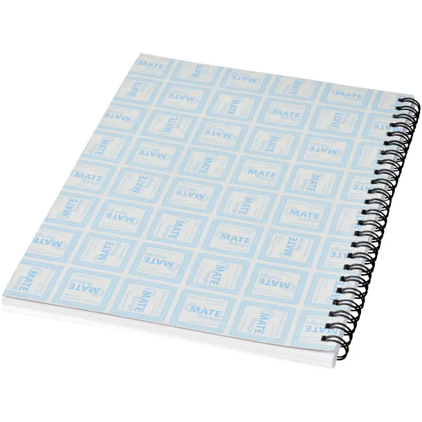 Desk-Mate® wire-o A5 notebook - Unbranded White Solid black