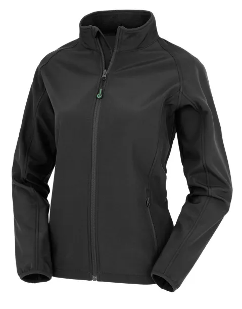  Women's Recycled 2-Layer Printable Softshell Jkt - Result Genuine Recycled Black