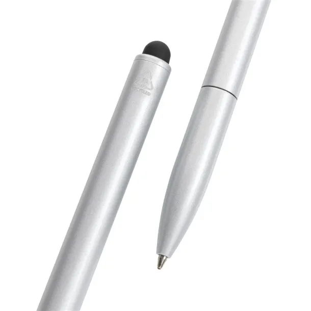  Kymi RCS certified recycled aluminum pen with stylus - XD Collection Silver 