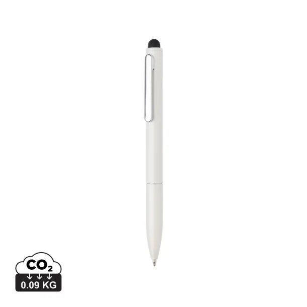  Kymi RCS certified recycled aluminum pen with stylus - XD Collection White 