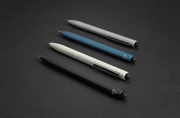  Kymi RCS certified recycled aluminum pen with stylus - XD Collection Kraljevski plava