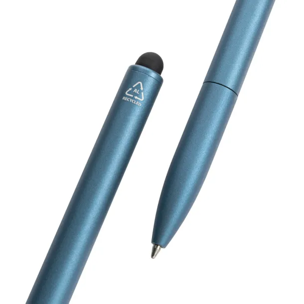  Kymi RCS certified recycled aluminum pen with stylus - XD Collection Kraljevski plava