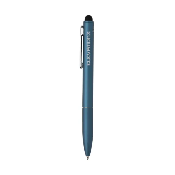  Kymi RCS certified recycled aluminum pen with stylus - XD Collection Kraljevski plava