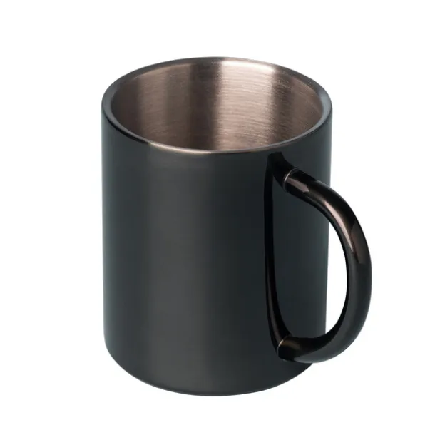 STALWART 240 ml stainless steel mug Black