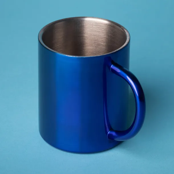 STALWART 240 ml stainless steel mug Blue