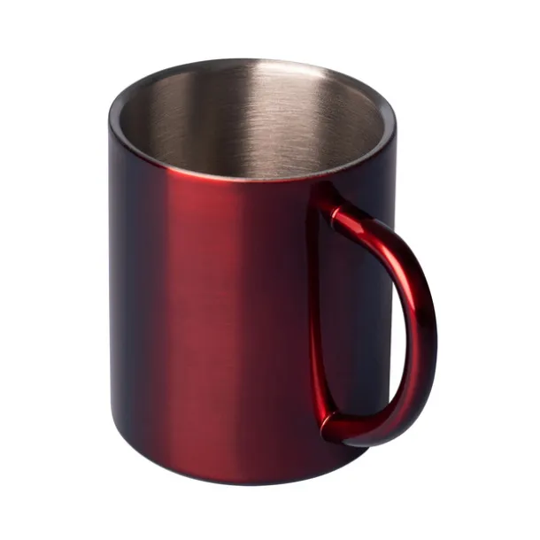 STALWART 240 ml stainless steel mug Red