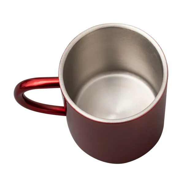 STALWART 240 ml stainless steel mug Red