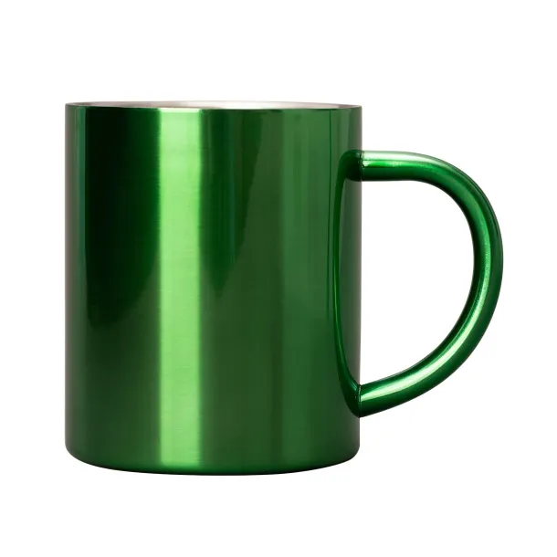 STALWART 240 ml stainless steel mug Green