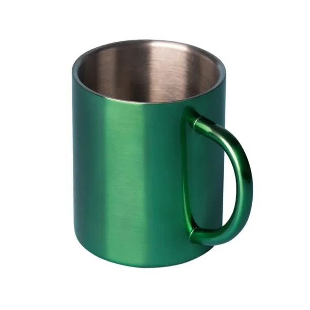 STALWART 240 ml stainless steel mug Green