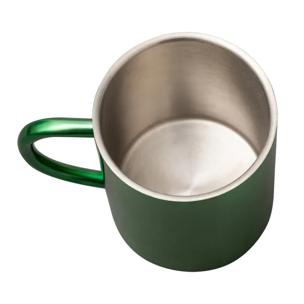 STALWART 240 ml stainless steel mug Green