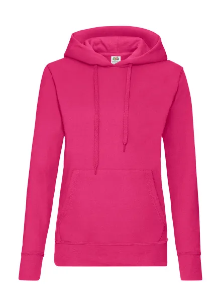  Klasični ženski hoodie - Fruit of the Loom Fuchsia