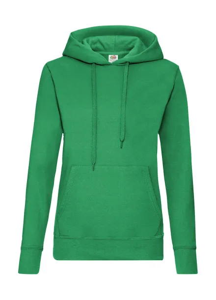  Klasični ženski hoodie, 280 g/m² - Fruit of the Loom Kelly zelena