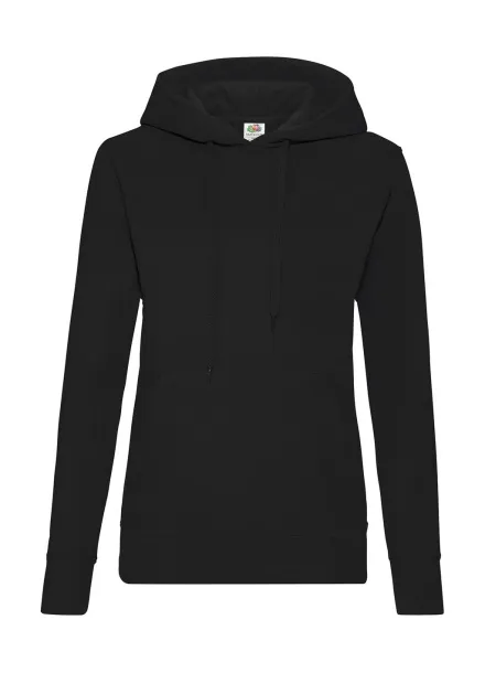  Klasični ženski hoodie - Fruit of the Loom Crna