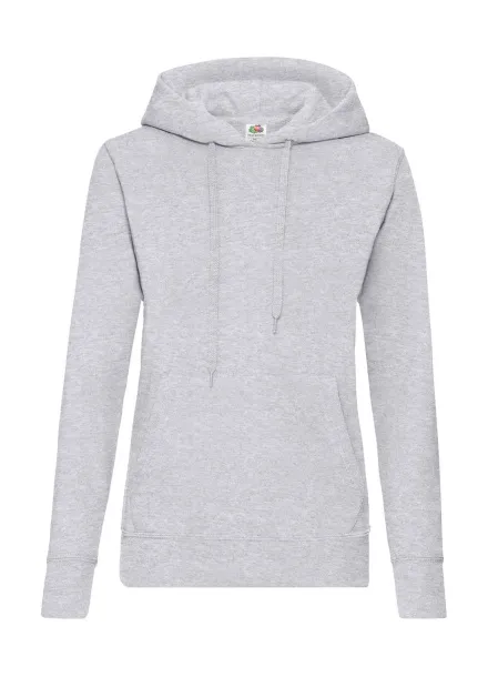  Klasični ženski hoodie, 280 g/m² - Fruit of the Loom Heather Grey