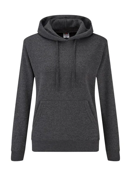  Klasični ženski hoodie - Fruit of the Loom Dark Heather Grey