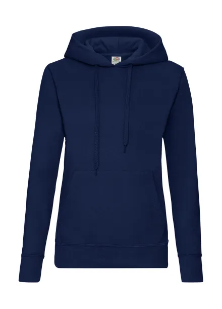  Klasični ženski hoodie - Fruit of the Loom Mornarsko plava