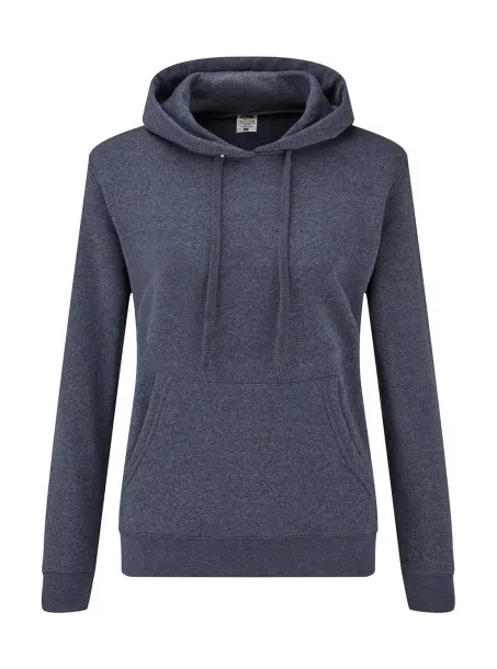  Ladies Classic Hooded Sweat - Fruit of the Loom Heather Navy