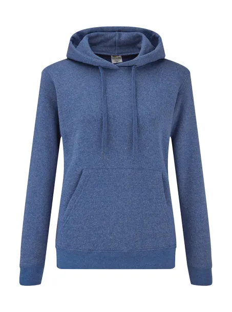  Ladies Classic Hooded Sweat - Fruit of the Loom Heather Royal