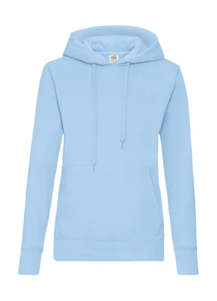  Ladies Classic Hooded Sweat - Fruit of the Loom Sky blue