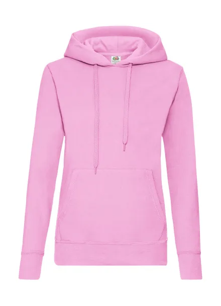  Ladies Classic Hooded Sweat - Fruit of the Loom Light Pink