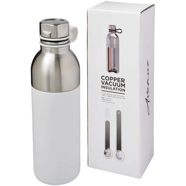 Koln 590 ml copper vacuum insulated sport bottle - Unbranded White