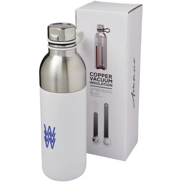 Koln 590 ml copper vacuum insulated sport bottle - Unbranded White