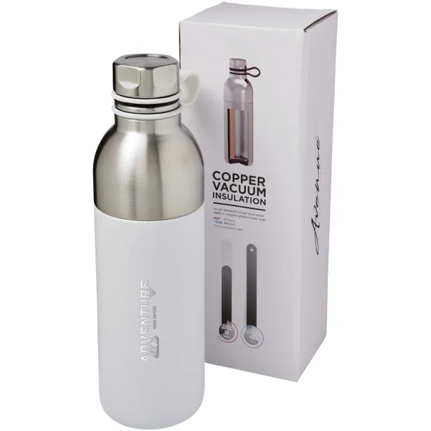 Koln 590 ml copper vacuum insulated sport bottle - Unbranded White