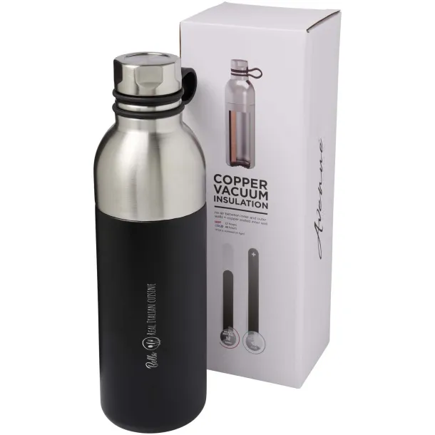 Koln 590 ml copper vacuum insulated sport bottle - Unbranded Solid black