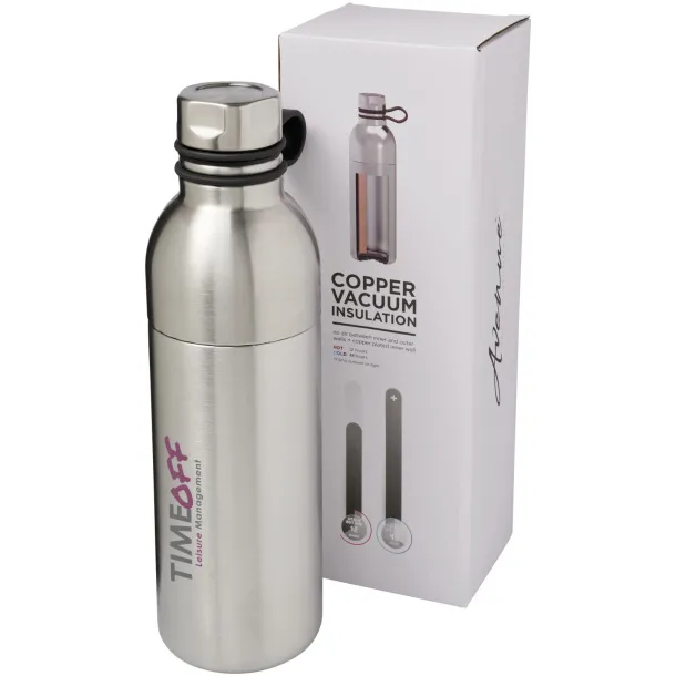 Koln 590 ml copper vacuum insulated sport bottle Silver