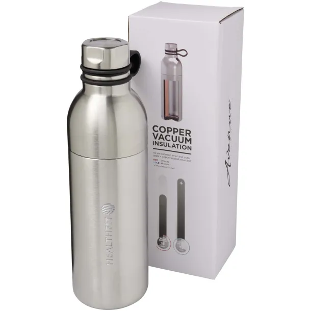 Koln 590 ml copper vacuum insulated sport bottle Silver