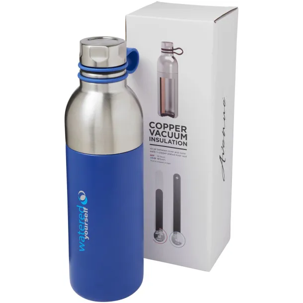 Koln 590 ml copper vacuum insulated sport bottle Blue