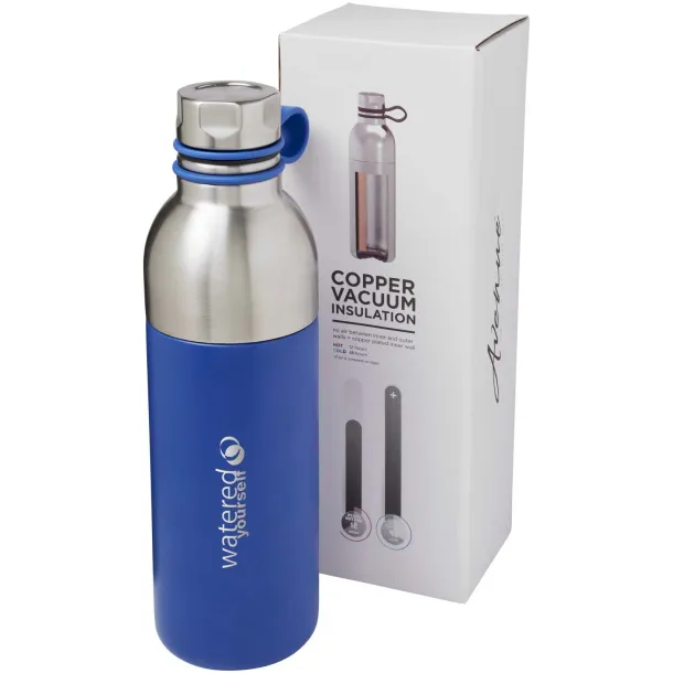 Koln 590 ml copper vacuum insulated sport bottle Blue