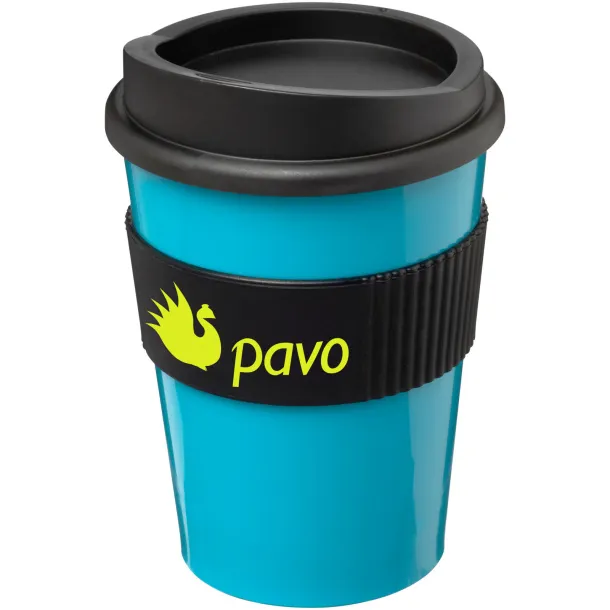 Americano® medio 300 ml tumbler with grip Aqua blue Solid black