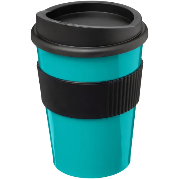 Americano® medio 300 ml tumbler with grip Aqua blue Solid black