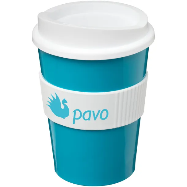 Americano® medio 300 ml tumbler with grip Aqua blue White