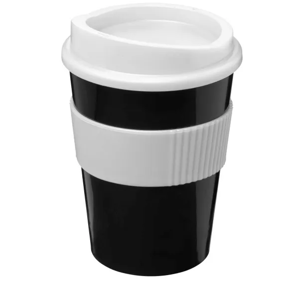 Americano® medio 300 ml tumbler with grip - Unbranded Solid black White