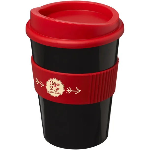 Americano® medio 300 ml tumbler with grip - Unbranded Solid black Red